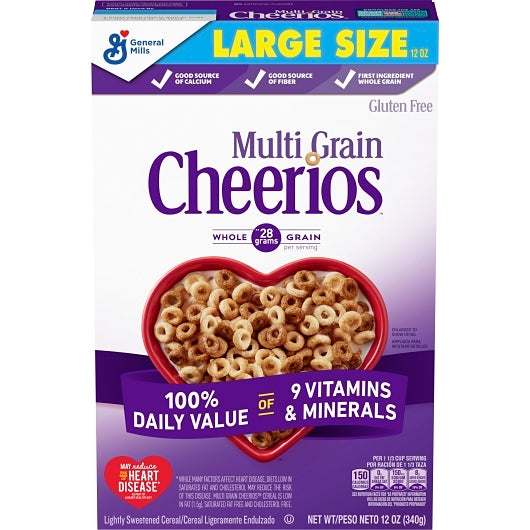 Cheerios Gluten-Free Multigrain Cereal, 10 x 12 oz Case - Breakfast Foods