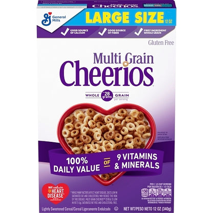Cheerios Gluten-Free Multigrain Cereal, 10 x 12 oz Case - Breakfast Foods