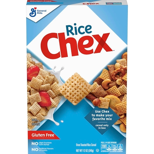 Chex Cereal Gluten Gluten-Free Rice Cereal, 10 x 12 oz Case - Breakfast Foods
