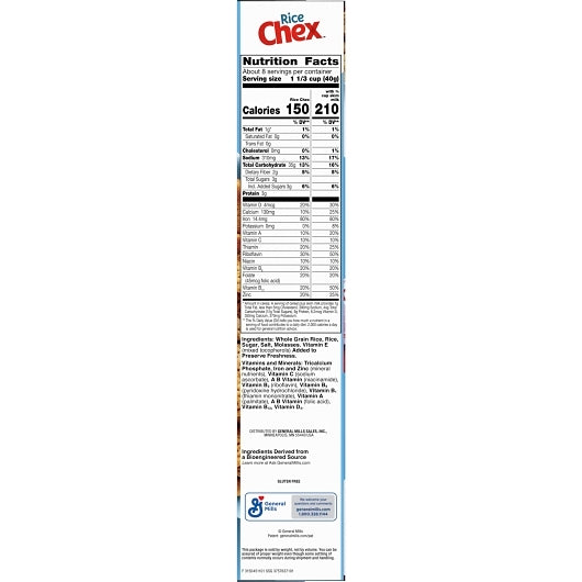 Chex Cereal Gluten Gluten-Free Rice Cereal, 10 x 12 oz Case - DOT product image 8