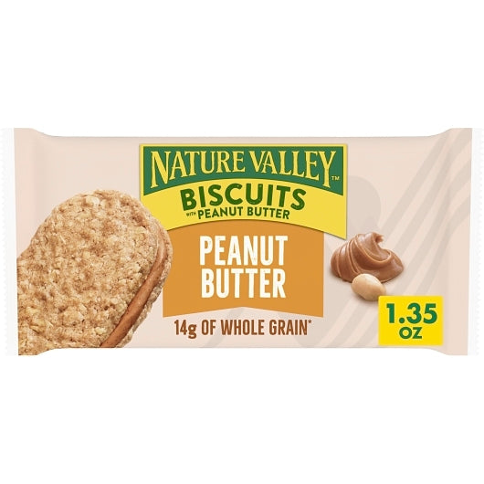 Nature Valley Biscuits With Peanut Butter, 6 x 16 x 1.35 oz Case - Snack Bars & Granola Bars