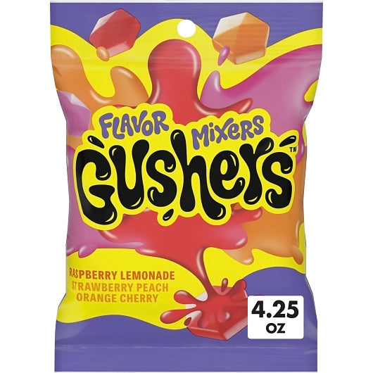 Gushers Fruit Gluten Free Mixed Flavors Fruit Snacks, 48 x 4.25 oz Case - Snacks