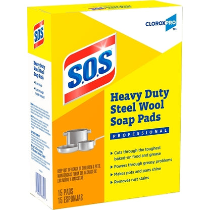S.O.S. Steel Wool SOS Steel Wool Soap Pads, 12 x 15 ct Case - DOT product image 4