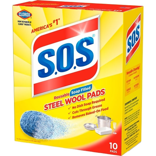 SOS Clorox Prof. S.O.S Steel Wool Soap Pads, 6 x 10 ct Case - DOT product image 6