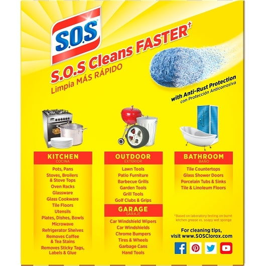 SOS Clorox Prof. S.O.S Steel Wool Soap Pads, 6 x 10 ct Case - DOT product image 8