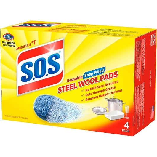S.O.S SOS Steel Wool Soap Pads, 24 x 4 ct Case - DOT product image 8