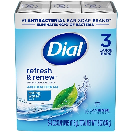 Dial Bar Soap Spring Water, 12 x 12 oz Case - Cleaners & Sanitizers