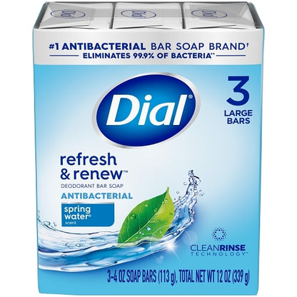 Dial Bar Soap Spring Water, 12 x 12 oz Case - Cleaners & Sanitizers