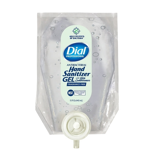 Dial Eco-Smart Hand Sanitizer Gel Pouch Refill, 6 x 15 fl oz Case - Cleaners & Sanitizers