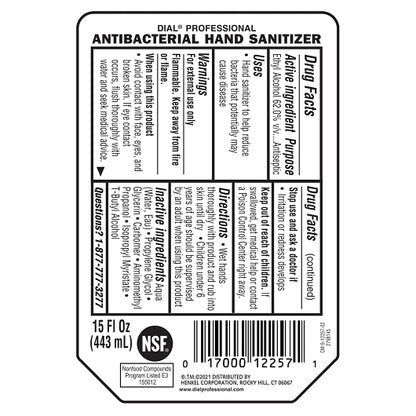 Dial Eco-Smart Hand Sanitizer Gel Pouch Refill, 6 x 15 fl oz Case - DOT product image 4