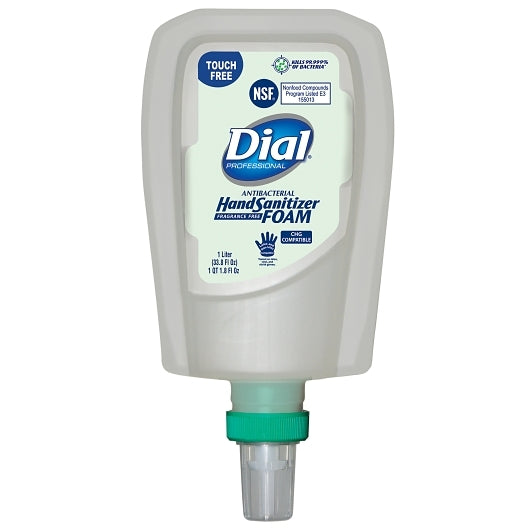 Dial Foaming Hand Sanitizer Touch Free Refill, 3 x 33.8 fl oz Case - Cleaners & Sanitizers