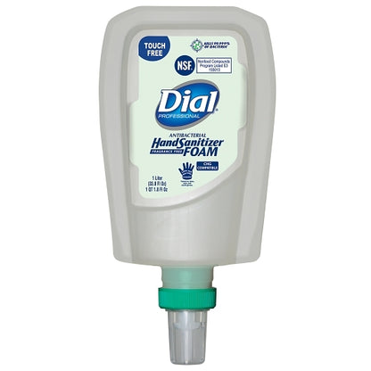 Dial Foaming Hand Sanitizer Touch Free Refill, 3 x 33.8 fl oz Case - Cleaners & Sanitizers