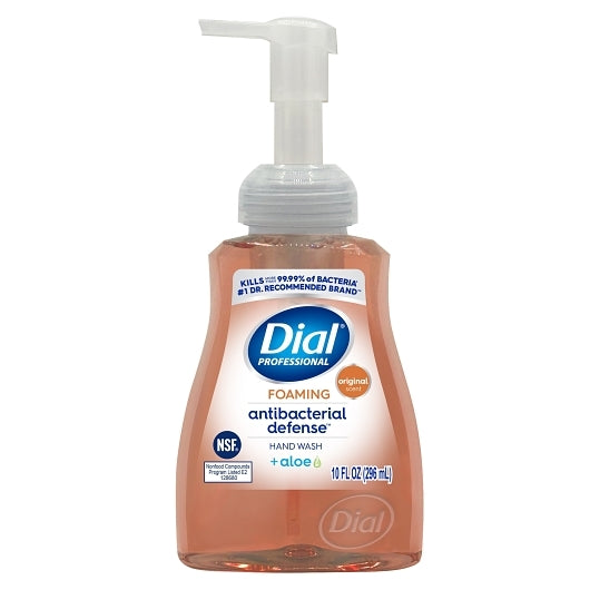 Dial Antibacterial Defense Foaming Hand Wash With Aloe Original Scent, 8 x 10 fl oz Case - Health & Personal Care