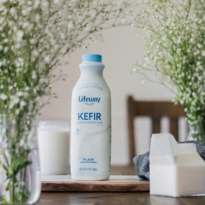 Lifeway Low Fat Plain Kefir, 6 x 32 fl oz Case - DOT product image 3