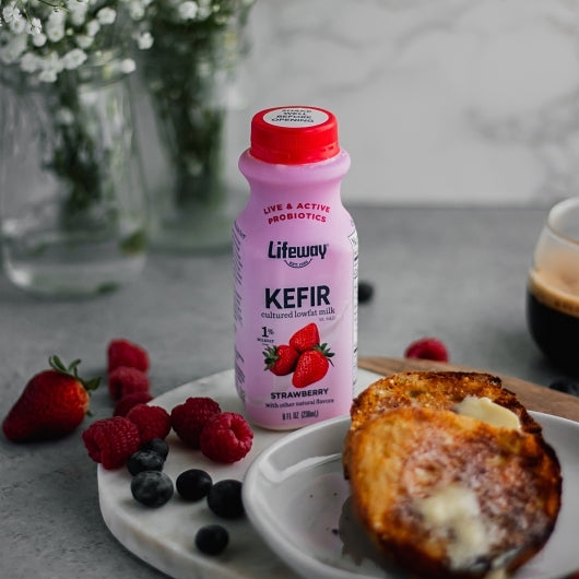 Lifeway KEFIR STRAWBERRY LOW FAT YOGURT LIKE, 6 x 8 fl oz Case - DOT product image 3