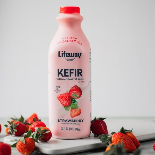 Lifeway Low Fat Strawberry Kefir, 6 x 32 fl oz Case - DOT product image 3