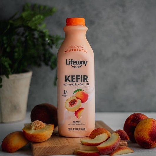 Lifeway Low Fat Peach Kefir, 6 x 32 fl oz Case - DOT product image 3