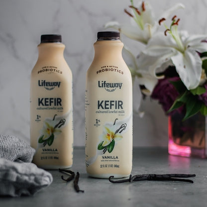 Lifeway Lowfat Vanilla Kefir, 6 x 32 fl oz Case - Cheese & Dairy