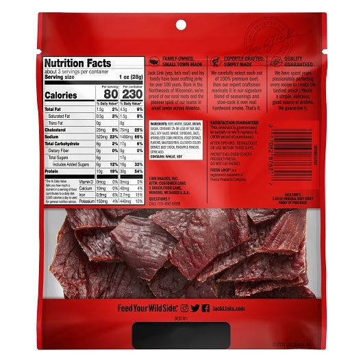 Jack Links Beef Jerky Original, 8 x 2.85 oz Case - DOT product image 5