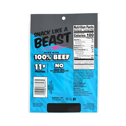 Jack Link's x MrBeast Peppered Beef Jerky, 6 x 10 x 1.25 oz Case - Meat Snacks