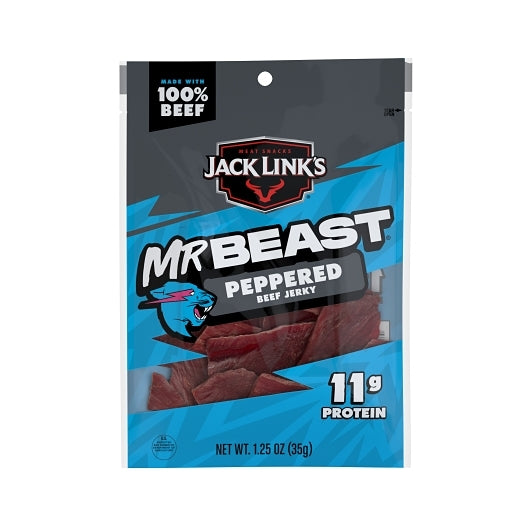 Jack Link's x MrBeast Peppered Beef Jerky, 6 x 10 x 1.25 oz Case - DOT product image 3