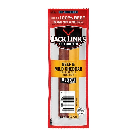 Jack Links Original Beef & Cheddar Cheese Sticks, 2 x 8 x 1.5 oz Case - DOT product image 2