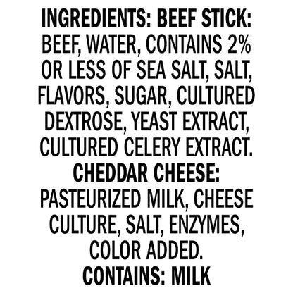 Jack Links Original Beef & Cheddar Cheese Sticks, 2 x 8 x 1.5 oz Case - DOT product image 3