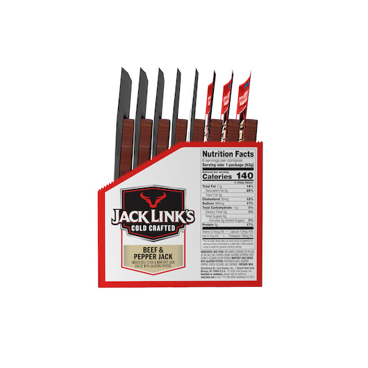 Jack Links Original Beef & Pepper Jack Cheese Sticks, 2 x 8 x 1.5 oz Case - DOT product image 3