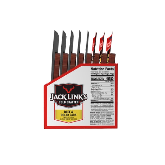 Jack Link's Original Beef & Colby Jack Cheese Sticks, 2 x 8 x 1.5 oz Case - DOT product image 8