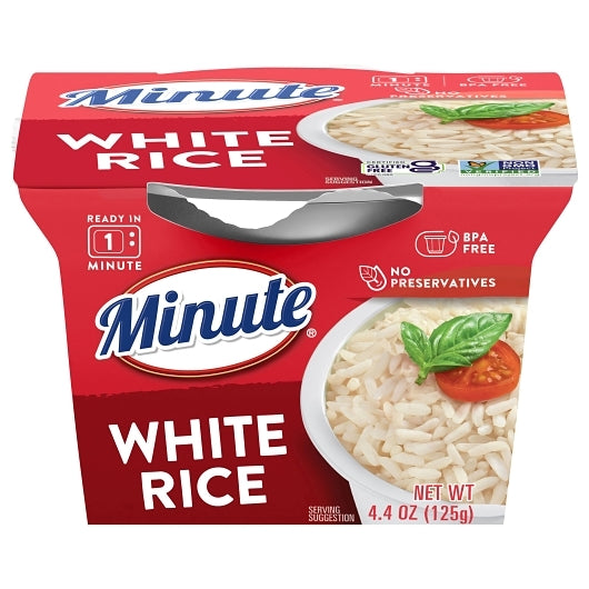 Minute Ready To Serve White Rice, 12 x 4.04 oz Case - Breakfast Foods