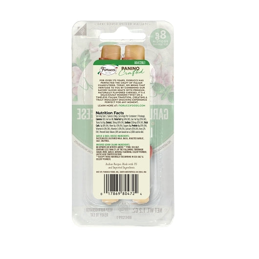 Fiorucci Natural Uncured Genoa Salami Garlic & Basil Cheese Panino, 16 x 1.2 oz Case - Meat Snacks - image 2