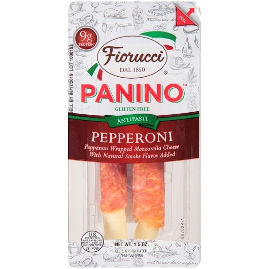 Fiorucci Foods Pepperoni & Mozzarella Panino, 2 x 8 x 1.5 oz Case - Frozen Meat & Seafood