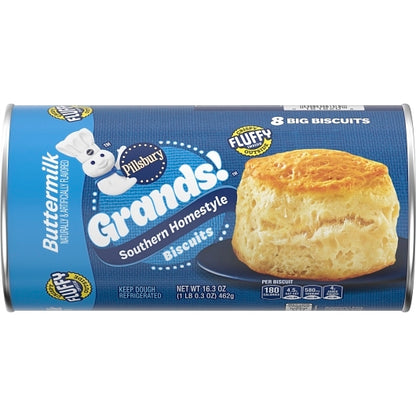 Grands Homestyle Buttermilk Grands Unbaked Homestyle Buttermilk Biscuits, 12 x 16.3 oz Case - DOT product image 3