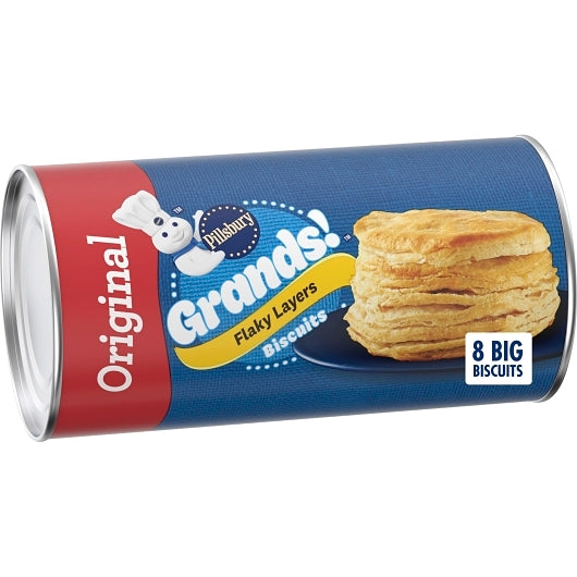 Pillsbury Grands Unbaked Original Flaky Layer Biscuit, 12 x 16.3 oz Case - DOT product image 8