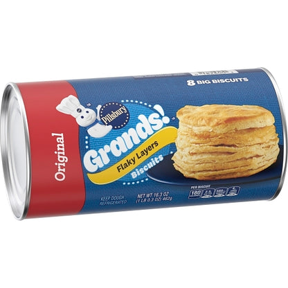 Pillsbury Grands Unbaked Original Flaky Layer Biscuit, 12 x 16.3 oz Case - DOT product image 4