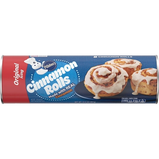Pillsbury Cinnabon Unbaked Cinnamon Roll With Icing, 12 x 12.4 oz Case - DOT product image 3