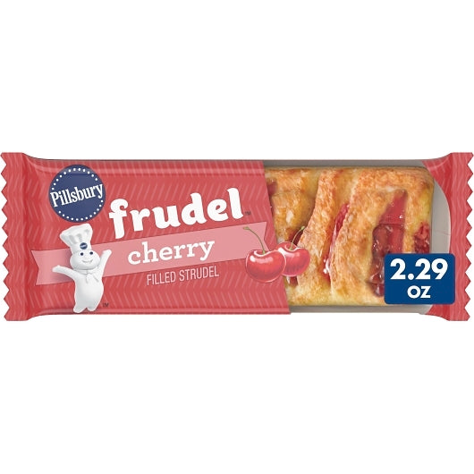 Pillsbury Frudel Cherry Filled Strudel, 72 x 2.29 oz Case - Bakery & Desserts