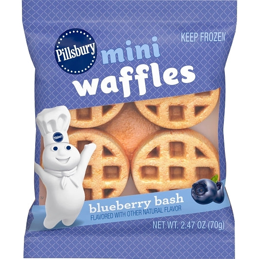 Pillsbury Frozen Mini Blueberry Bash Waffles, 72 x 2.47 oz Case - DOT product image 2