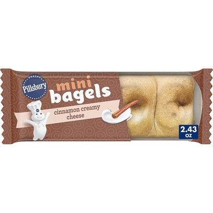 Pillsbury Cinnamon Creamy Cheese Mini Bagels, 72 x 2.43 oz Case - Breads, Rolls & Buns