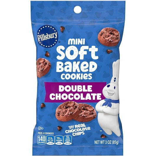 Pillsbury Mini Soft Baked Double Chocolate Cookies, 9 x 6 x 3 oz Case - DOT product image 2