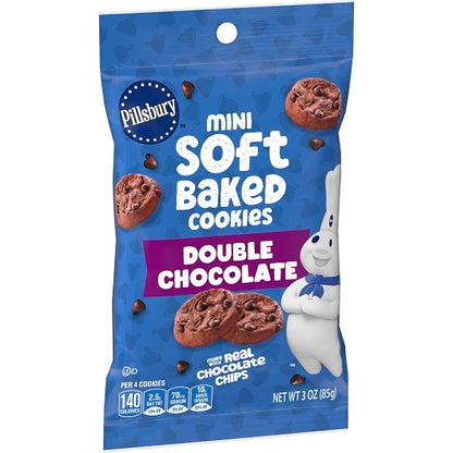 Pillsbury Mini Soft Baked Double Chocolate Cookies, 9 x 6 x 3 oz Case - DOT product image 7