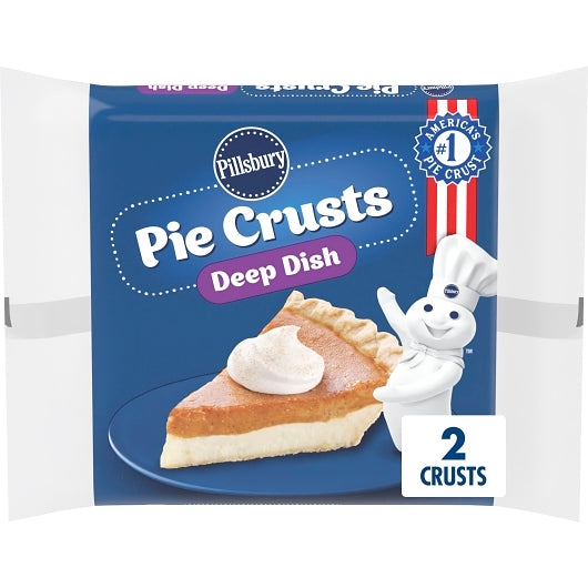 Pillsbury 9 Inch Deep Dish Pie Crust, 12 x 2 x 12 oz Case - Bakery & Desserts