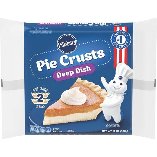 Pillsbury 9 Inch Deep Dish Pie Crust, 12 x 2 x 12 oz Case - DOT product image 2