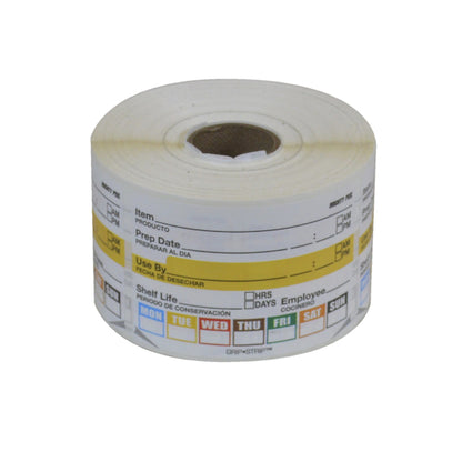 National Checking Item Labels Item-Date-Use By 2X3, 1 x 500 RL Case - Guest Checks & Register Rolls
