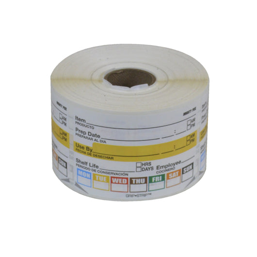 National Checking Item Labels Item-Date-Use By 2X3, 1 x 500 RL Case - Guest Checks & Register Rolls