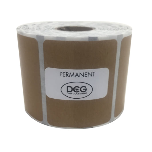 DateCodeGenie Kraft Blank Label Permanent 2"x1", 4 x 1000 ct Case - Disposables - image 2
