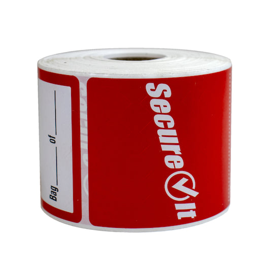 NCCO 2.5x6 Permanent Label Red, 2 x 250 x 250 ct Case - Guest Checks & Register Rolls