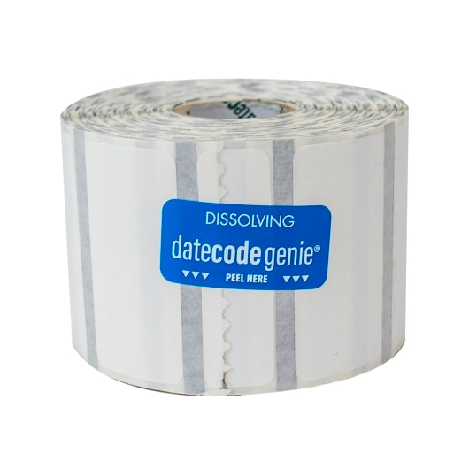 DateCodeGenie Dissolving Blank Label 2"x1", 4 x 1000 ct Case - Disposables