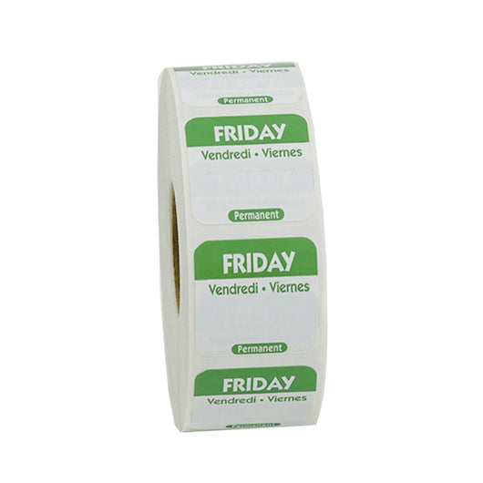 NCCO National Checking 1 Inch X 1 Inch Trilingual Green Friday Permanent Label, 1 x 1000 each Case - Guest Checks &