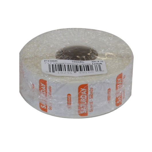 NCCO National Checking 1 Inch X 1 Inch Trilingual Orange Saturday Permanent Label, 1 x 1000 each Case - DOT product image 3